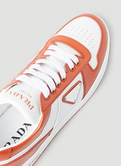Shop Prada Downtown Sneakers In Orange