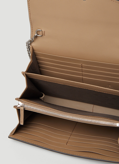 Gucci Dionysus Chain-strap Gg-supreme Canvas Wallet In Beige