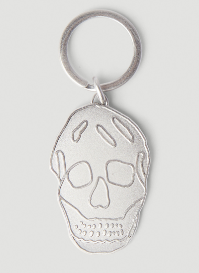 Shop Alexander Mcqueen Skull Keyr In Silver