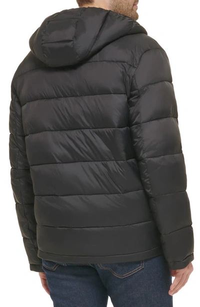 Cole Haan Men's Lightweight Hooded Puffer Jacket In Black