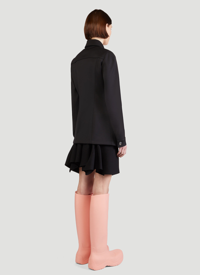 Shop Bottega Veneta Godet Knit Skirt In Black