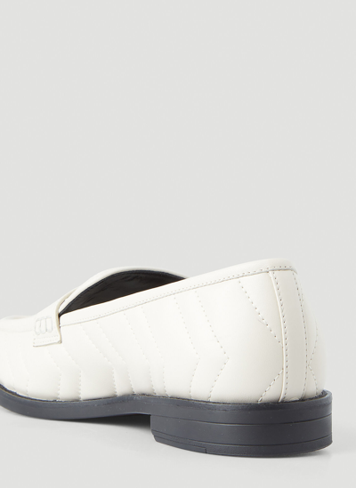 Shop Gucci Marmont Matelassé Loafers In White