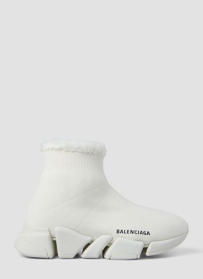 Shop Balenciaga Speed 2.0 Sneakers In Beige