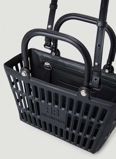 Shop Balenciaga Mag Basket Small Tote Bag In Black