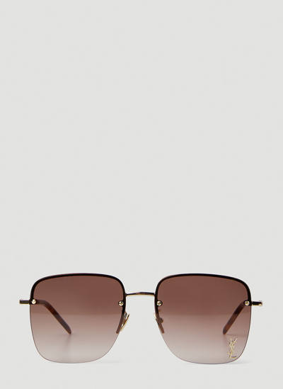 Shop Saint Laurent Sl 312 M Sunglasses Female Brownfemale