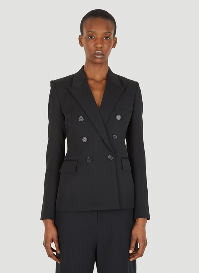 Shop Saint Laurent Double-breasted Button-up Blazer In Black