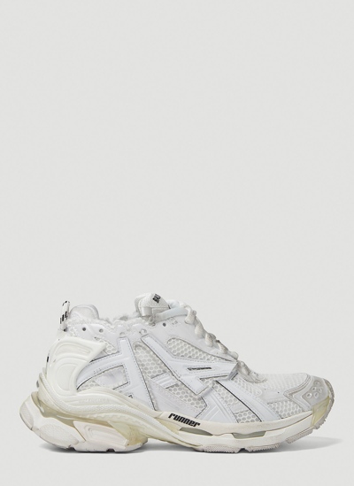 Shop Balenciaga Runner Sneakers In White