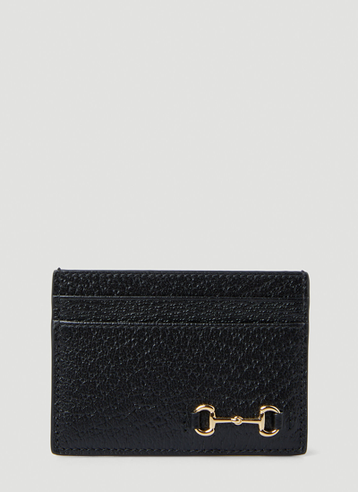 Shop Gucci Horsebit Card Holder In Black