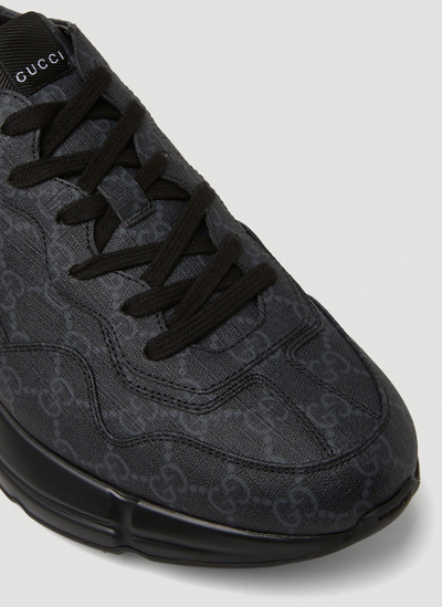 Shop Gucci Gg Print Sneakers In Black