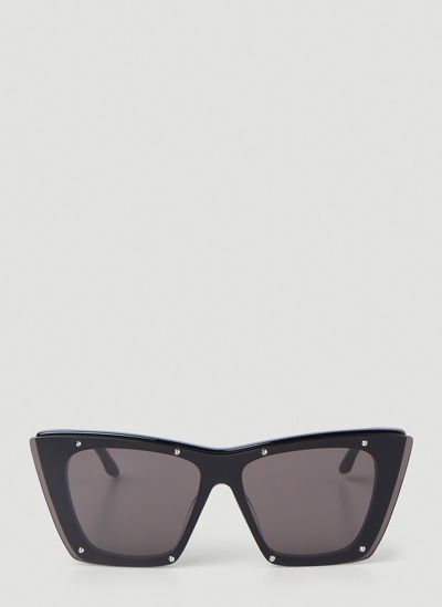 Shop Alexander Mcqueen Cat Eye Sunglasses In Black