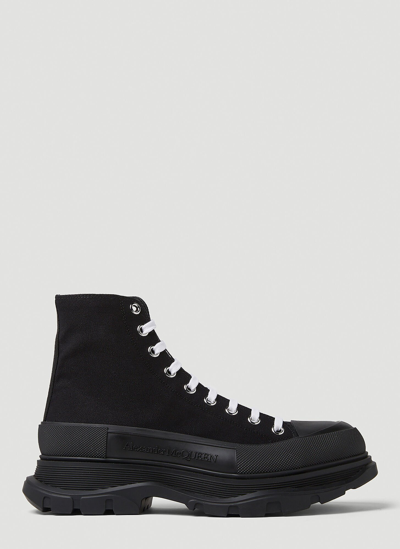 Shop Alexander Mcqueen Tread Slick Boots In Black