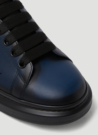 Alexander Mcqueen Men's Oversized Larry Tonal Leather Low-top Sneakers In  Dark Blue | ModeSens