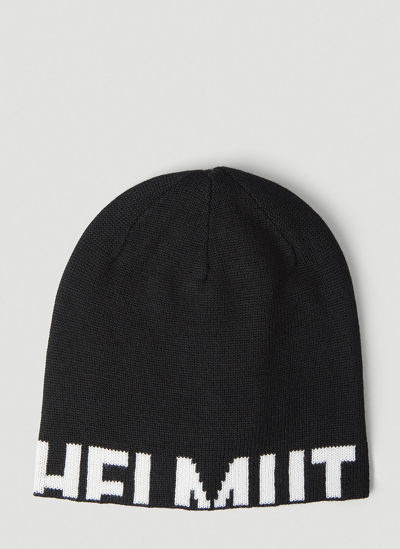 Shop Helmut Lang Logo Brim Beanie Hat In Black