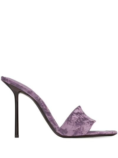 Shop Saint Laurent Baliqua 105mm Sandals In Purple