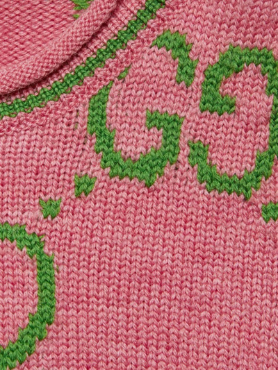 Shop Gucci Gg Heart-print Jumper In Pink