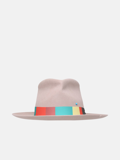 Shop Superduper Feat Lorenzojova Powder Felt Bouganville Hat In Beige