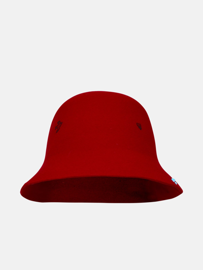 Shop Superduper Feat Lorenzojova Red Wool Freya Hat