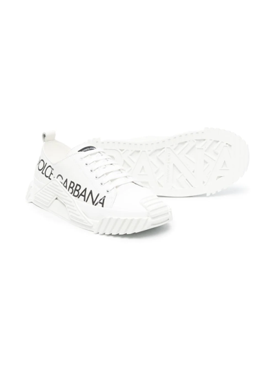 Shop Dolce & Gabbana Teen Ns1 Logo-print Low-top Sneakers In White