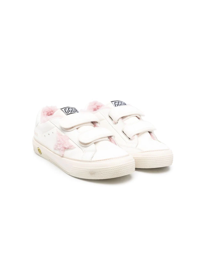 Shop Golden Goose Super-star Touch-strap Sneakers In White