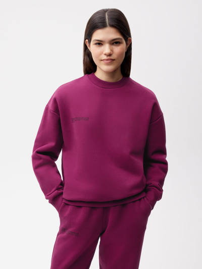 Shop Pangaia Signature Sweatshirt In Plum Purple