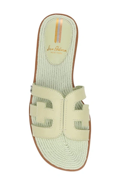 Shop Sam Edelman Woven Bay Slide Sandal In Pistachio