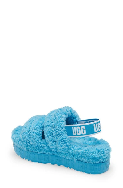 Shop Ugg Oh Fluffita Genuine Shearling Slingback Sandal In Splash