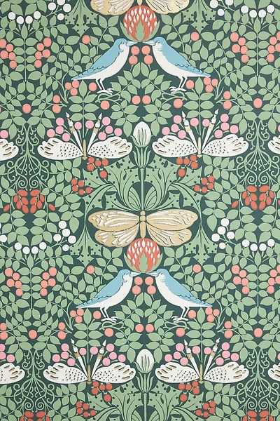 Shop York Wallcoverings Butterfly Garden Wallpaper In Green