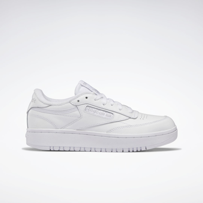 Shop Reebok Women's Club C Double Shoes In Ftwr White/ftwr White/cold Grey 2