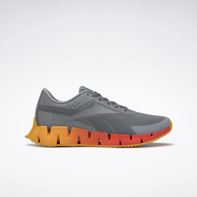 Reebok Zig Dynamica 2 Shoes In Pure Grey 5/dynamic Red/collegiate Gold |  ModeSens