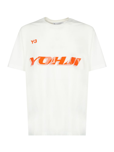 Shop Y-3 Logo T-shirt In Core White