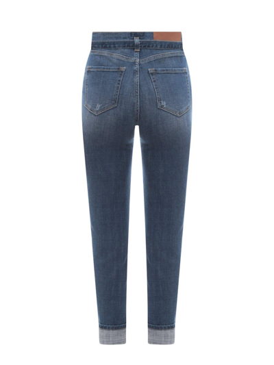 Shop Pinko Distressed Belted Skinny Jeans In Blu-zaffiro Stella