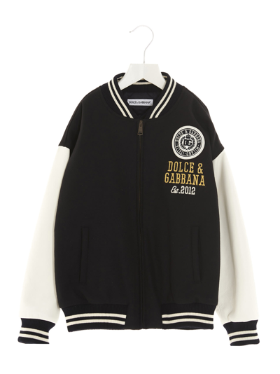 Shop Dolce & Gabbana Baseball Jacket In Multicolor