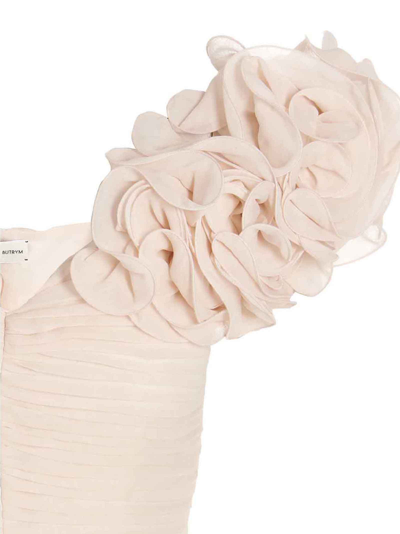 Shop Magda Butrym Flower Silk Top In Pink