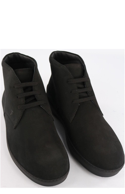 Shop Tod's Gommino Desert Boots In Black