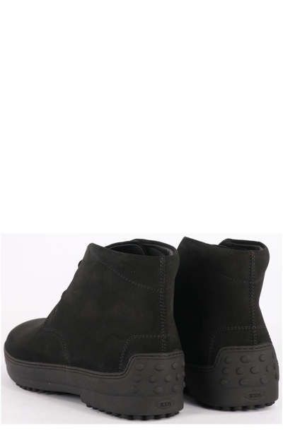 Shop Tod's Gommino Desert Boots In Black