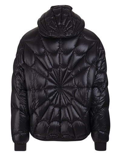 MONCLER MAN BLACK VIOLIER SPIDER-MAN SHORT DOWN JACKET 
