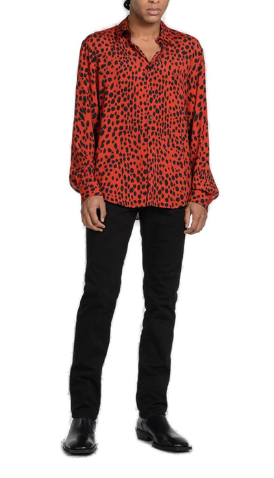 Shop Just Cavalli Leopard Printed Buttoned Shirt In Multicolore