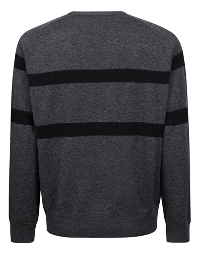 Shop Dsquared2 Logo Intarsia Crewneck Knitted Sweater In Charcoal