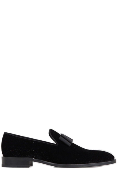 Shop Dsquared2 Ubaldo Bow Loafers In Black
