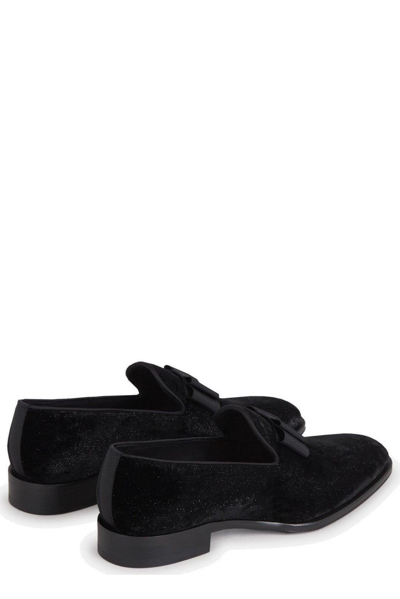 Shop Dsquared2 Ubaldo Bow Loafers In Black