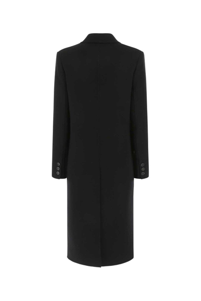 Shop Valentino Logo Plaque Long-sleeved Coat