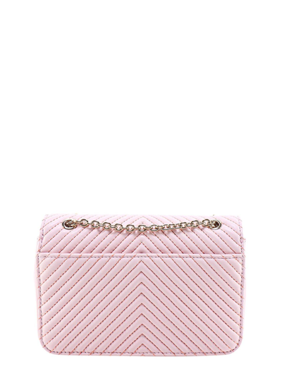 Shop Furla Quilted Foldover Chain-link Shoulder Bag In Pink