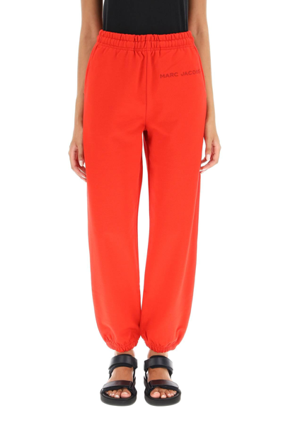 Shop Marc Jacobs Sweatpants With Logo Embroidery In Red