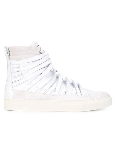 Damir Doma Multi Strap Leather High Top Sneakers, White | ModeSens