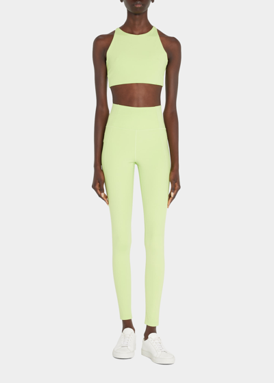 Shop Girlfriend Collective Compressive High-rise Leggings In Key Lime