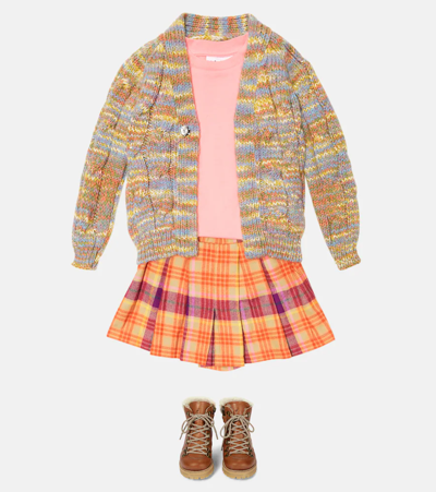 Paade Mode Cable-knit Cardigan In Oslo Blue