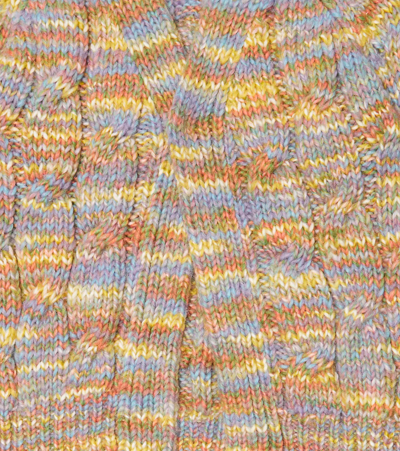 Paade Mode Cable-knit Cardigan In Oslo Blue