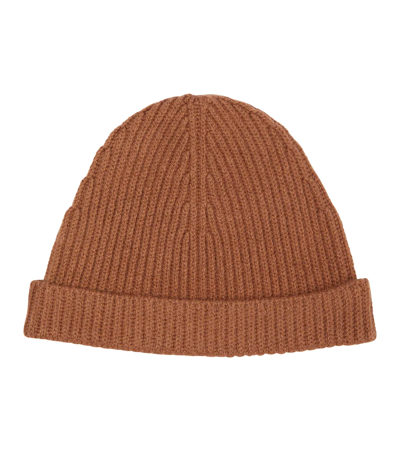 Shop The Row Ribbed-knit Cashmere Beanie In Camel