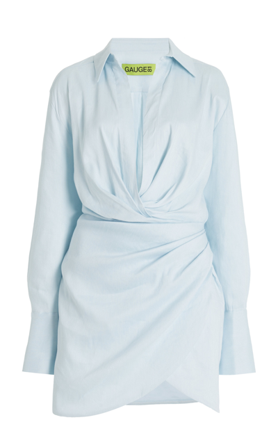 Shop Gauge81 Women's Naha Linen-blend Dress In Grey
