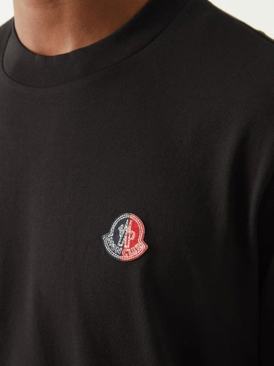 Moncler - logo-patch Cotton-jersey T-Shirt - Mens - Black